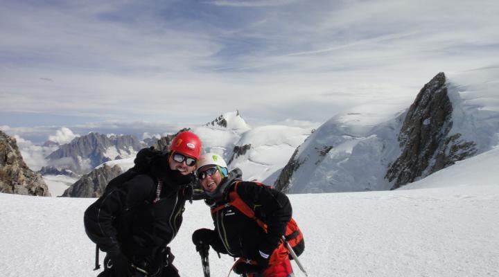 En montant au Mont Blanc