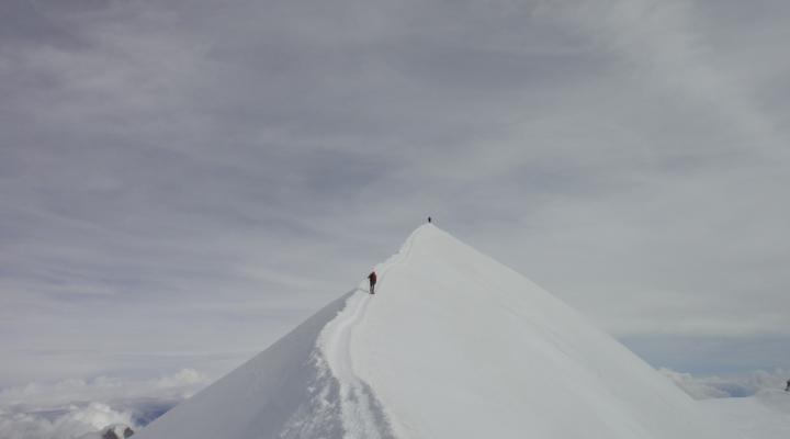 En montant au Mont Blanc