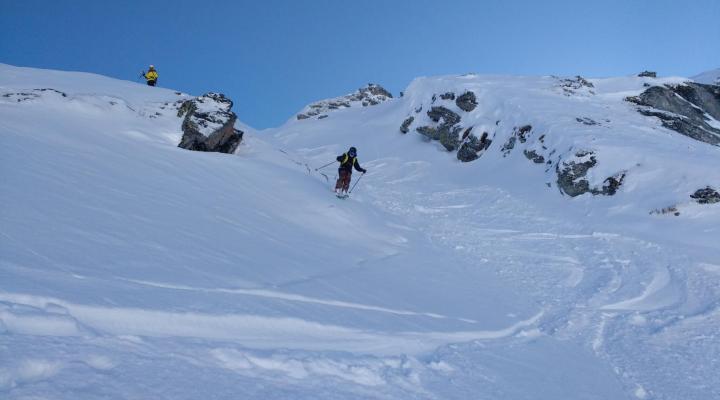 Les Arcs ski hors piste - la crete des lanchette