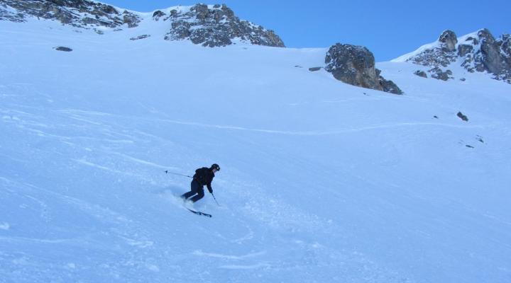 Hors piste Tignes face nord de Pramecou