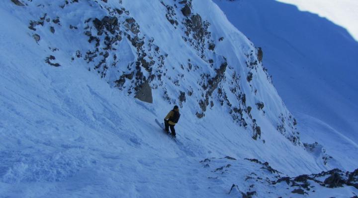 Hors piste Val d'Isère couloir des pisteurs