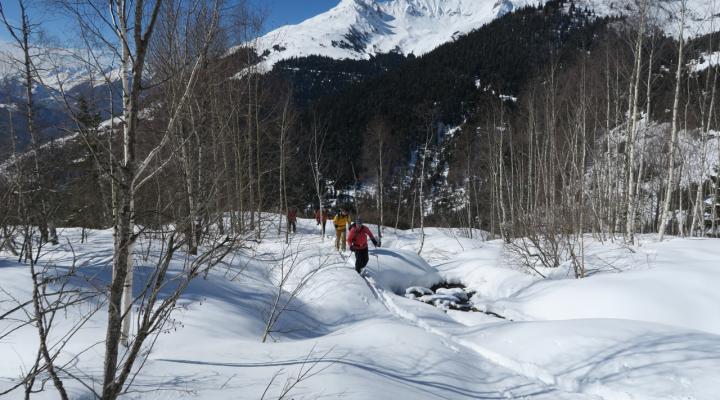 Randonnée à ski à Vaugel