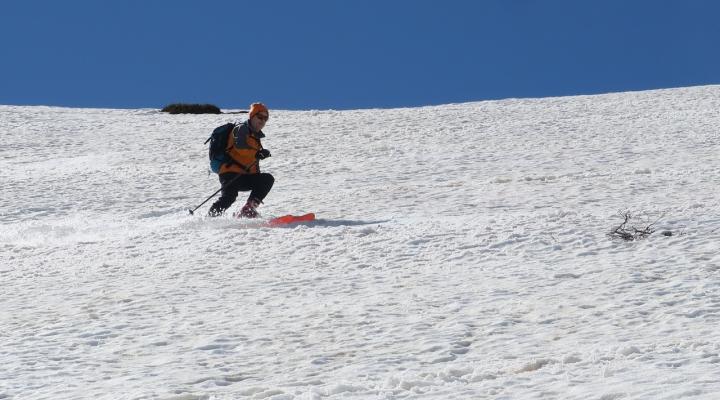 Descente au dessus du plateau de la Sassière