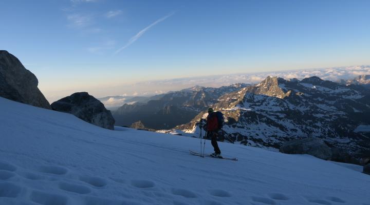 En montant à la pointe Gnifetti