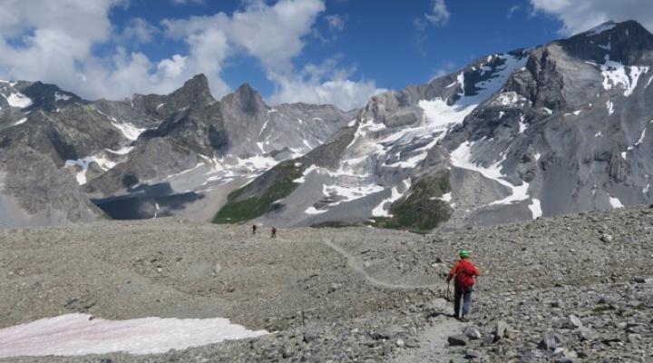 En arrivant au refuge du col de la Vanoise