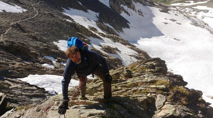Le Mont Tondu - les câbles pour accéder au col du Tondu
