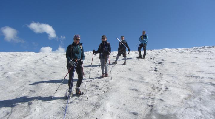 Randonnée glaciaire en Vanoise le glacier de Rhêmes Golette.