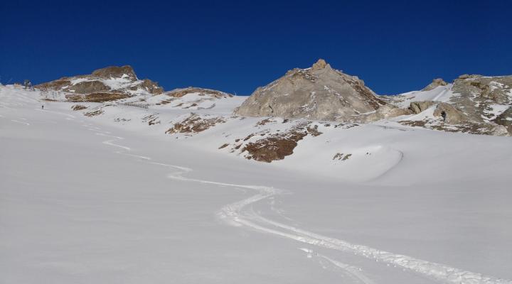 ski de randonnée au départ de Tignes