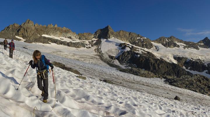 sur le glacier de la Mahure