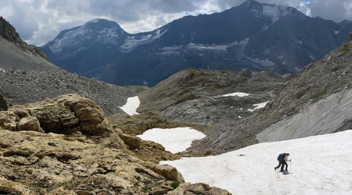 en arrivant au col de Roche Noire