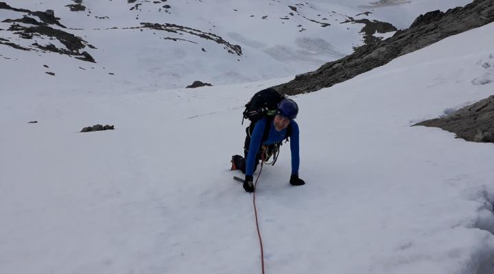 En montant vers l'arête