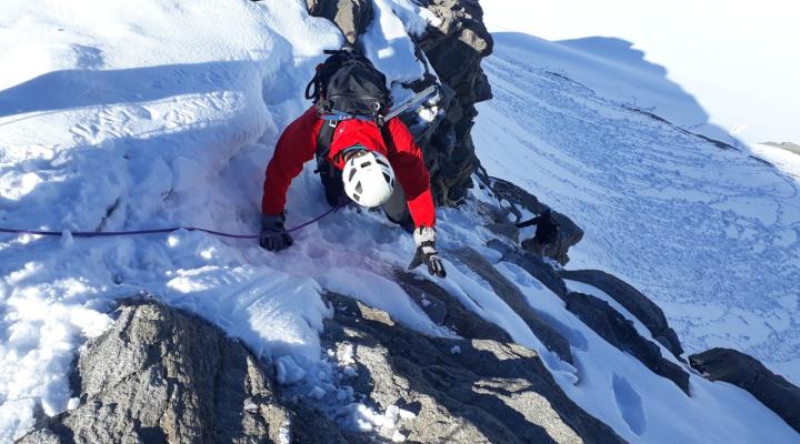 Le départ de la descente