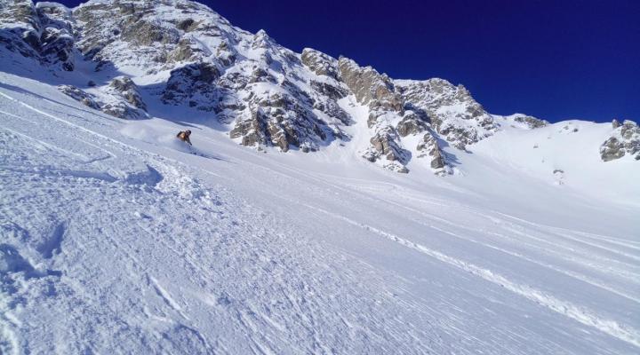 Ski hors piste à Val d'Isère - Couloir de la Table