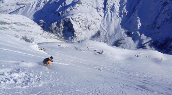 Ski hors piste à Val d'Isère - Couloir de la Table