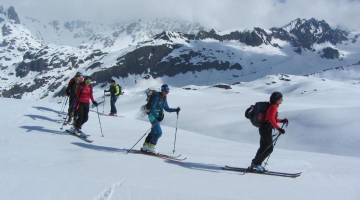 Ski de randonnée en Vanoise montée aux l' Arête de Montséti