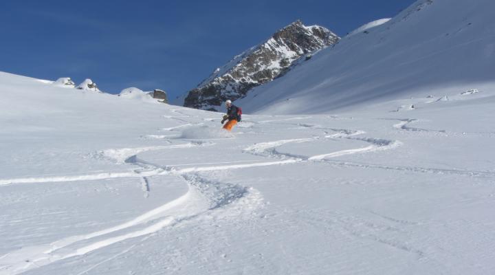 Hors piste au départ des Arcs
