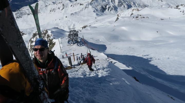 Au dessus du télésiege du glacier