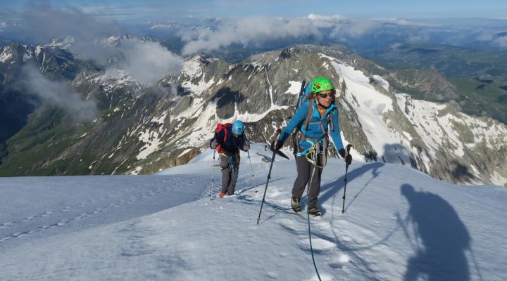En montant au Dôme des Glaciers