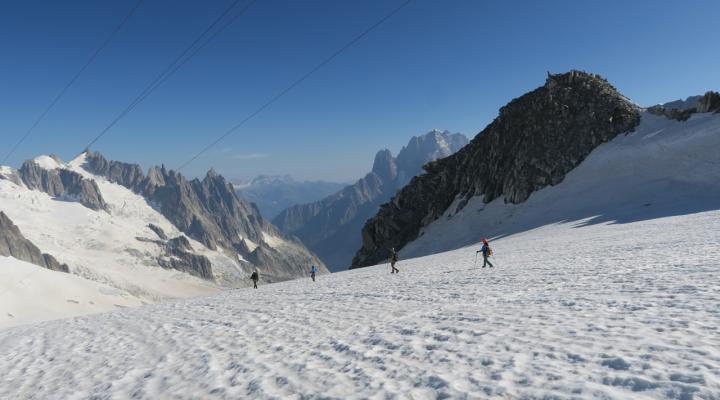 Sur la vallée Blanche