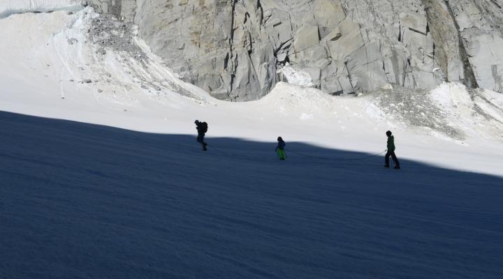 Sur la vallée Blanche