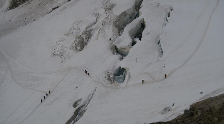 Labyrinthe de crevasses