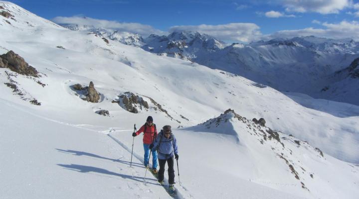 Ski de randonnée dans le parc de la  Vanoise col du Palet