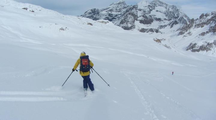 Ski de randonnée dans le parc de la  Vanoise col du Palet