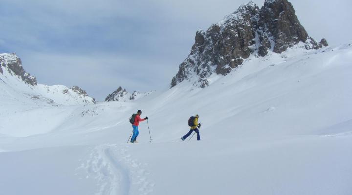 Ski de randonnée dans le parc de la  Vanoise col du Palet