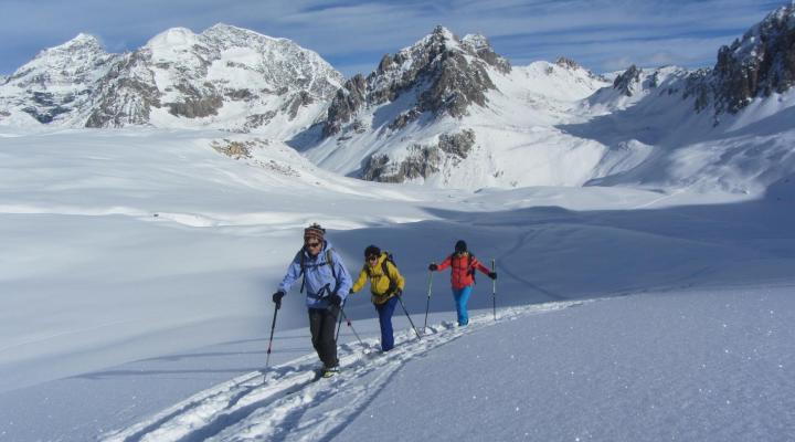 Ski de randonnée dans le parc de la  Vanoise col du Palet