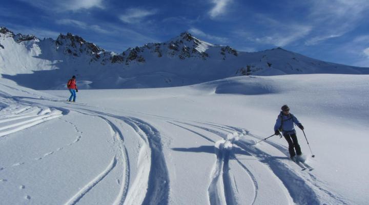 Ski de randonnée dans le parc de la  Vanoise col du Palet