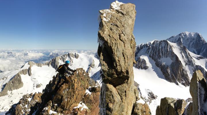 Sur la très belle arête sommitale.