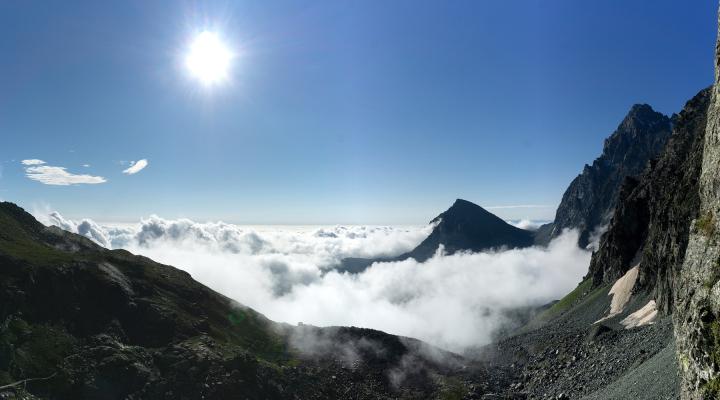 La fameuse nébia (le brouillard) si fréquent dans ce secteur