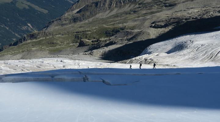Sur le glacier