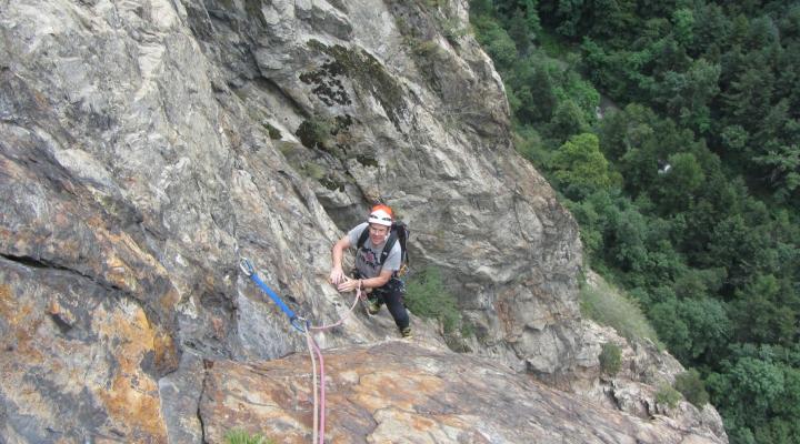 Escalade en Vanoise. La voie des Lépreux falaise de Pontamafrey