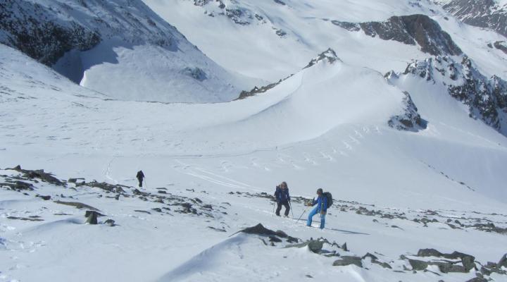 Ski de randonnée en Vanoise au départ de Val d’Isère, la Pointe du Gros Caval