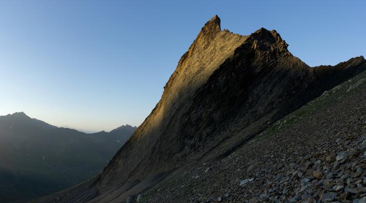 marche d'approche vers la grande écaille.