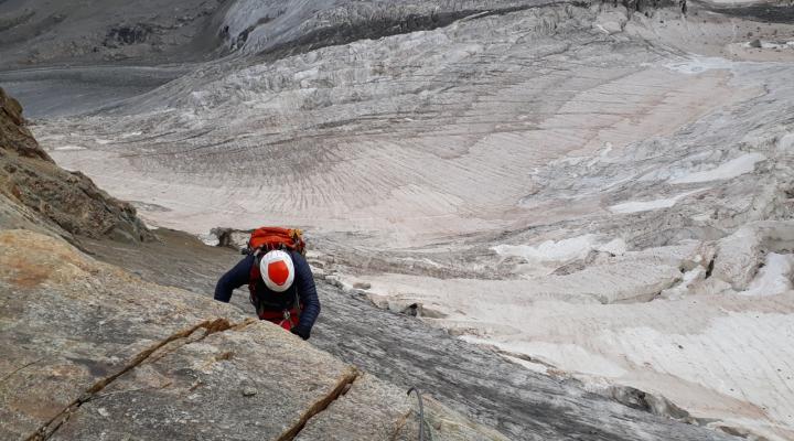 Sur la Via ferrata en montant
