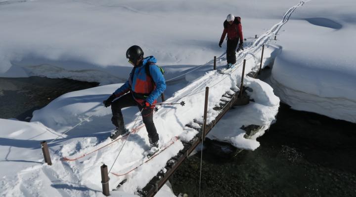 Randonnée à ski vers le Ruito