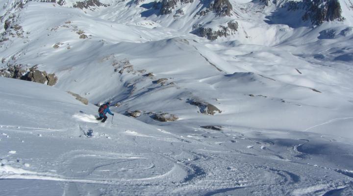 Ski de randonnée en Vanoise au départ du col du Palet Tignes