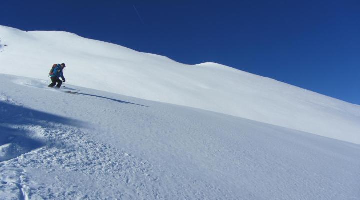 Ski de randonnée en Vanoise au départ du col du Palet Tignes