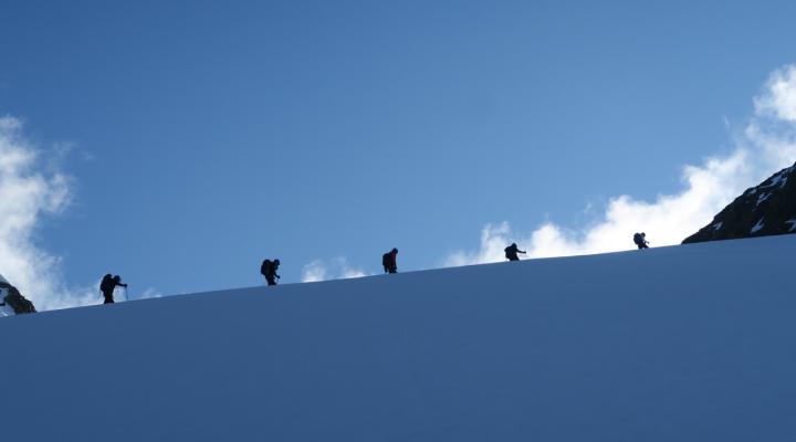 Sur le glacier des Glaciers