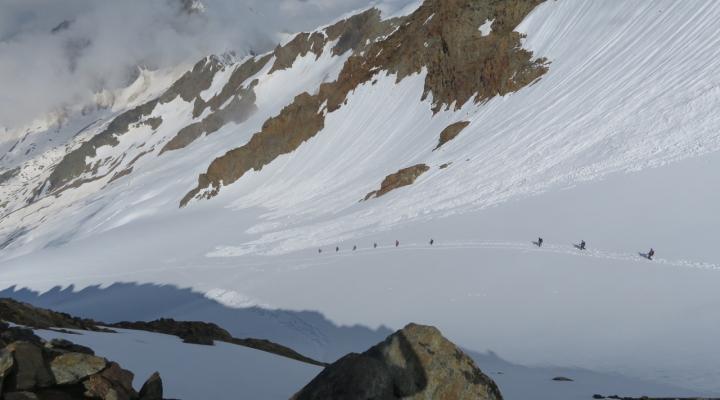 Sur le glacier des Glaciers