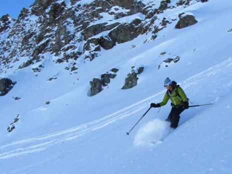 ski hors pistes Sainte Foy - face Nord de Folitte