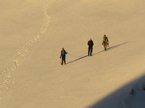 Arrivée au col du Plan - Alpinisme guides des Arcs