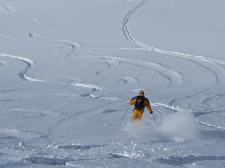 Hors piste au dessus de Vallandry - Les Arcs