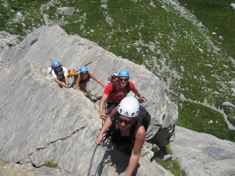 via ferrata rocher du vent guide des arc