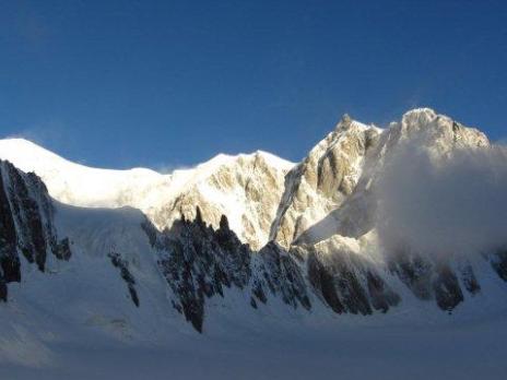 le Mont Blanc depuis le glacier du géant
