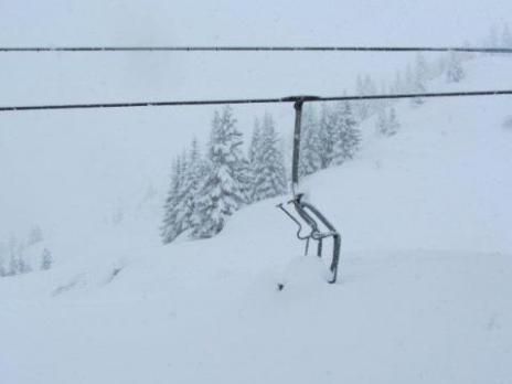 sommet de la piste des Ecudets la Rosière le 7 décembre 2012