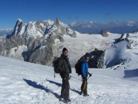 Descente de l'Aiguille du Midi au refuge des Cosmiques