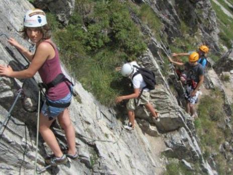 Départ de la via ferrata des Plat de la Daille - Val d'Isère